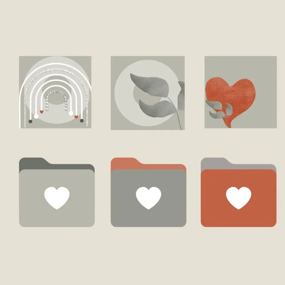 Nature’s Touch iOS Icon Pack .StylishiOSDesign l DigitalIconArt. Chic Interface